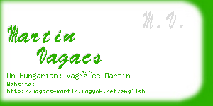 martin vagacs business card